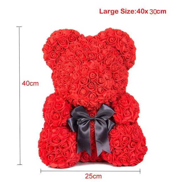 Heart Big Red Teddy Bear Rose Flower