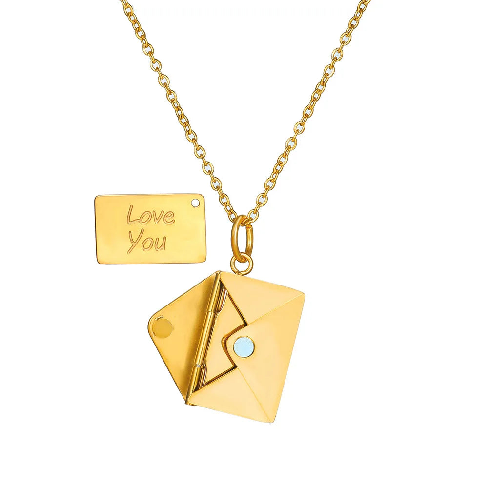 Love Letter Envelope Pendant Necklace